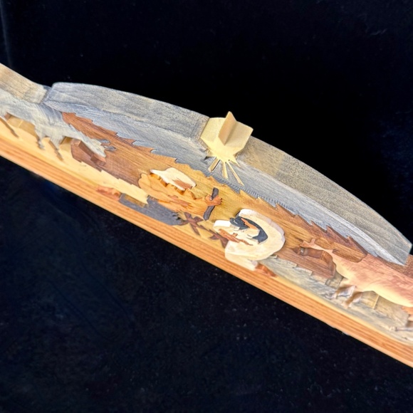 Alaska Made Wooden Puzzle Nativity Jesus Mary Joseph Manger Christmas Bethlehem - Picture 2 of 14